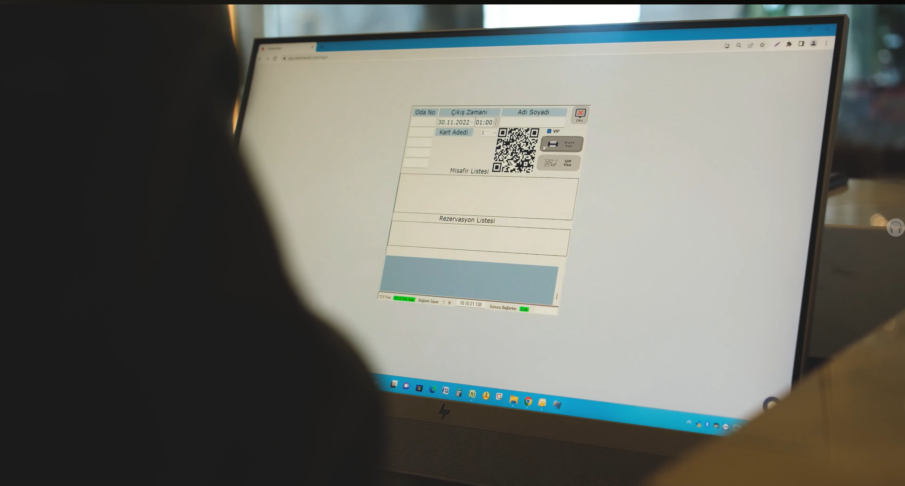 Dijital Resepsiyon check-in ekranı